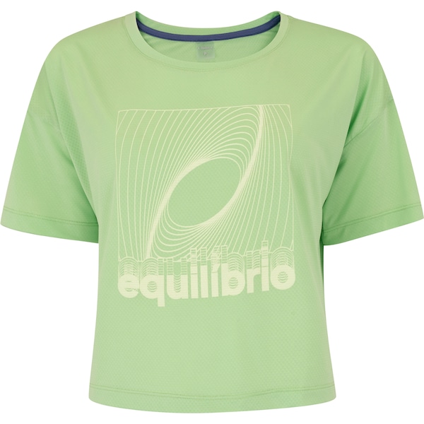 Blusa Cropped Feminina Oxer Manga Curta Textura Print | Cor: VERDE CLARO | Tamanho: G