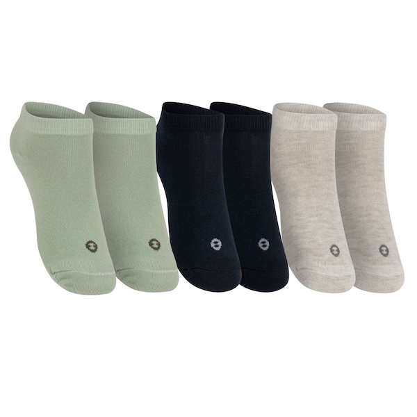 Kit de Meias Oxer Cano Baixo com 3 Pares 27 a 30 Infantil | Cor: VERDE CLA/AZUL ESC | Tamanho: único