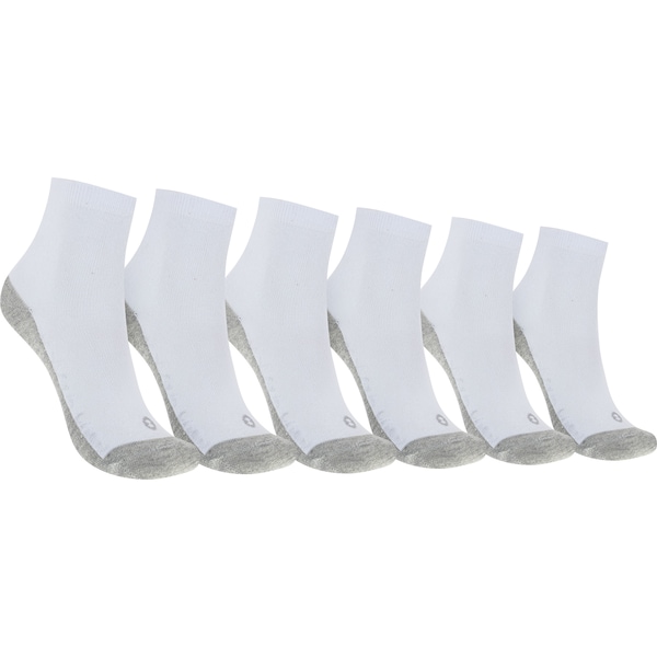 Kit de Meias Cano Médio Oxer com 3 Pares Não Atoalhado Tamanho 27 - 30 Infantil | Cor: BRANCO/CINZA | Tamanho: único
