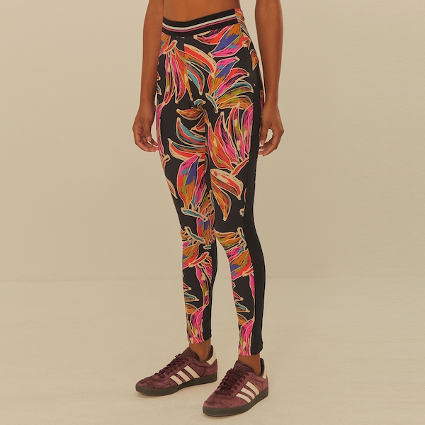 Vista 2 Calça Legging Feminina Farm Banana Artsy PRETO/ROSA FARM PRETO/ROSA