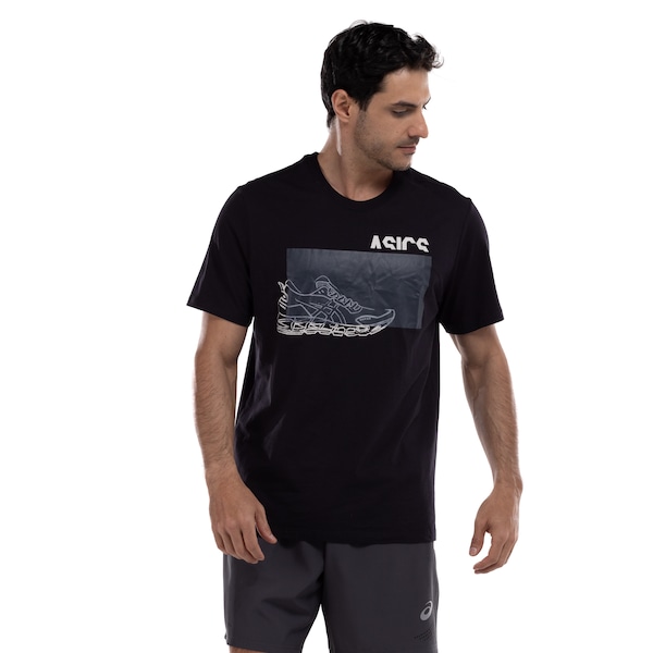 Camiseta Masculina ASICS Manga Curta Malha Est Sneaker