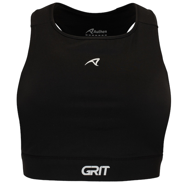 Top Fitness com Bojo Removível Authen Alta Sustentação Grit Bossa Nadador Reto com Bolso Ajustável Adulto