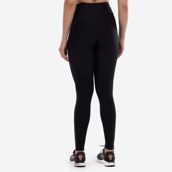 Vista 3 Calça Legging Feminina ASICS Rib Recortes Bin PRETO ASICS PRETO