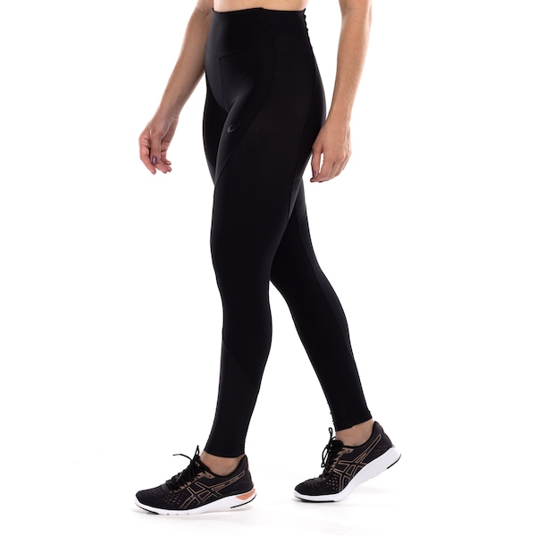 Vista 2 Calça Legging Feminina ASICS Rib Recortes Bin PRETO ASICS PRETO
