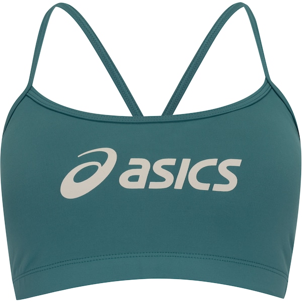 Top Fitness com Bojo Fixo ASICS Logo Alça Cruzada Baixa Sustentação Adulto