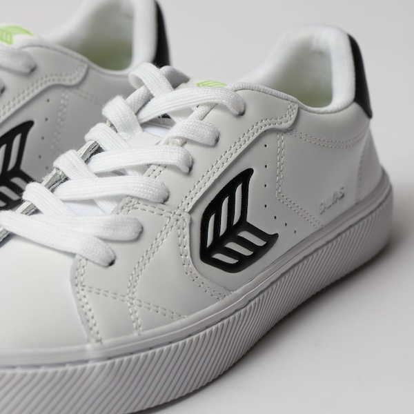 Vista 3 Tênis Cariuma Salva White Leather Black Logo BRANCO/PRETO Cariuma BRANCO/PRETO