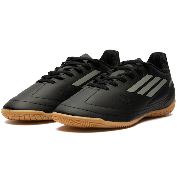 Vista 3 Chuteira Futsal adidas Deportivo III Júnior PRETO/CINZA Adidas PRETO/CINZA