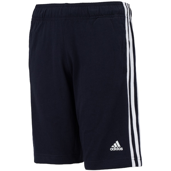 Bermuda Infantil adidas 3 Stripes | Cor: AZUL ESC/BRANCO | Tamanho: 8