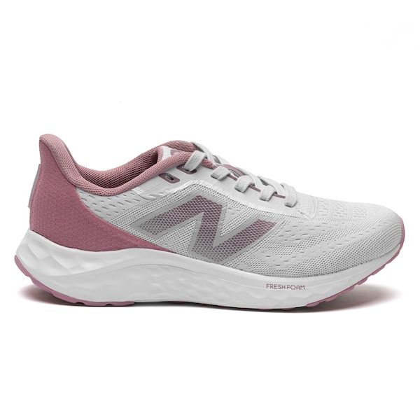 Vista 2 Tênis New Balance Fresh Foam ARISHIV4 - Feminino CINZA CLA/ROSA New Balance CINZA CLA/ROSA