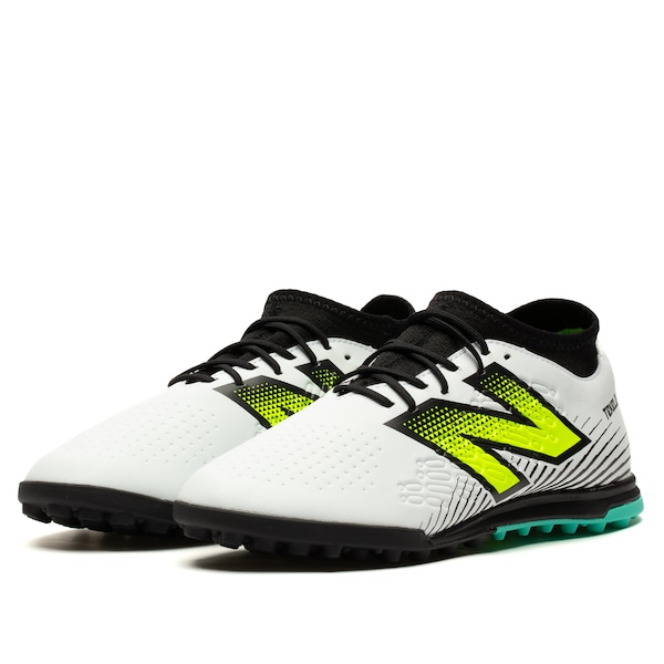 Vista 3 Chuteira Society New Balance Tekela Magique TF V4 Adulto BRANCO/PRETO New Balance BRANCO/PRETO