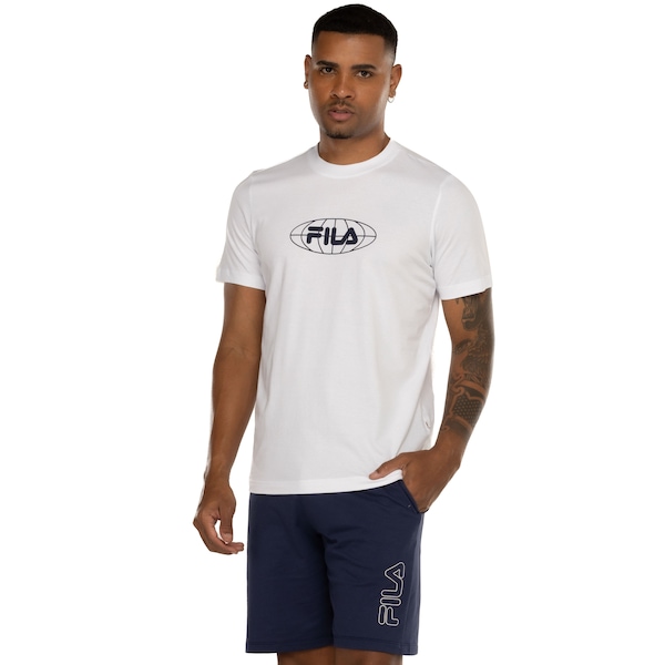 Camiseta Masculina Fila Manga Curta Regular Classic