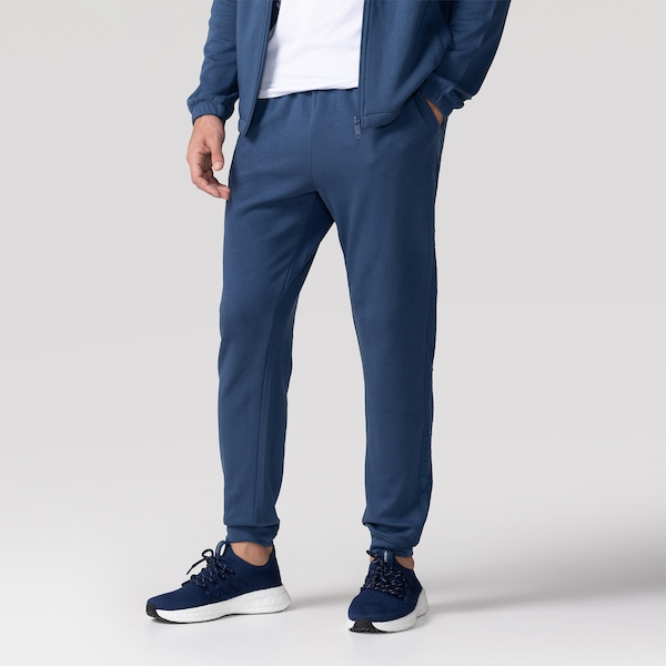 Calça de Moletom Masculina Oxer Recorte | Cor: AZUL ESCURO | Tamanho: G