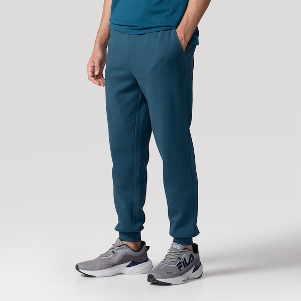 Calça Jogger Masculina Oxer Moletom Bolso | Cor: PETROLEO | Tamanho: M