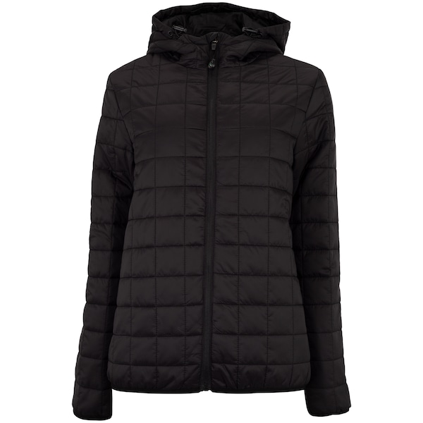 Vista 2 Jaqueta Feminina Nord com capuz Puffer Packable Bolso com zíper Nord Outdoor PRETO Nord Outdoor PRETO