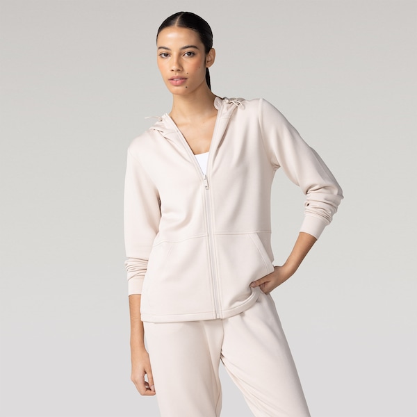 Jaqueta Oxer com Capuz Premium - Feminina | Cor: BEGE | Tamanho: G