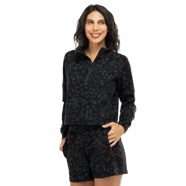 Blusão Feminino Oxer Half-Zíper Estampado