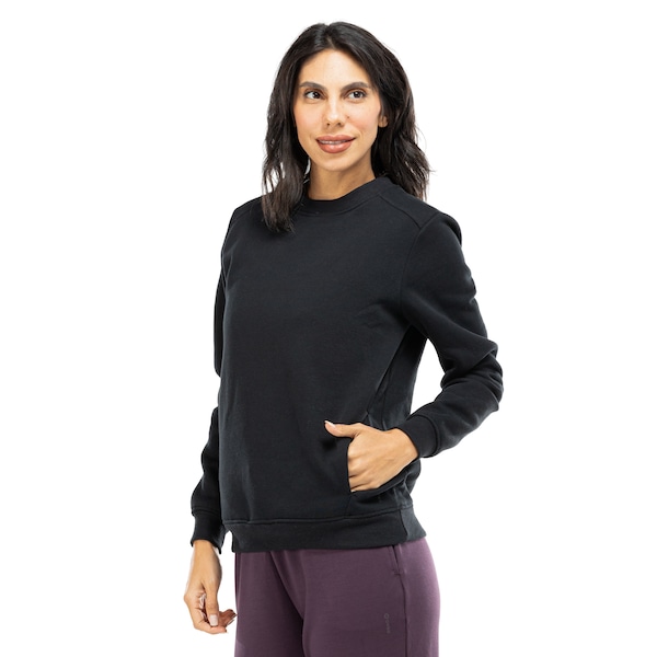 Blusa de Moletom Feminina Oxer Careca Bolso Externo Selado