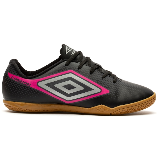 Vista 2 Chuteira Futsal Umbro Cannon Adulto PRETO/CINZA Umbro PRETO/CINZA