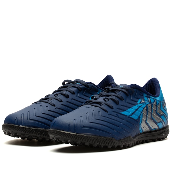 Vista 3 Chuteira Society Penalty Matis Y3 Adulto AZUL/PRATA Penalty AZUL/PRATA