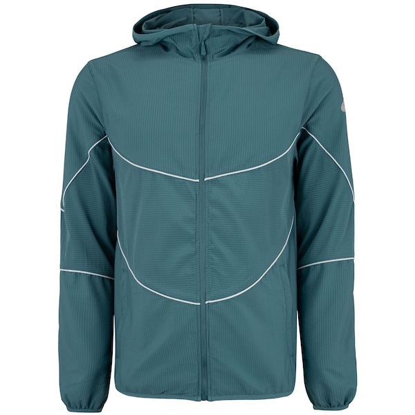 Jaqueta Masculina ASICS Pinstripe Bolsos Seguros Plana