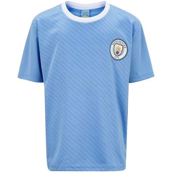 Vista 3 Kit de Uniforme do Manchester City Braziline Infantil Mini Craque Camiseta + Calção BRANCO braziline BRANCO