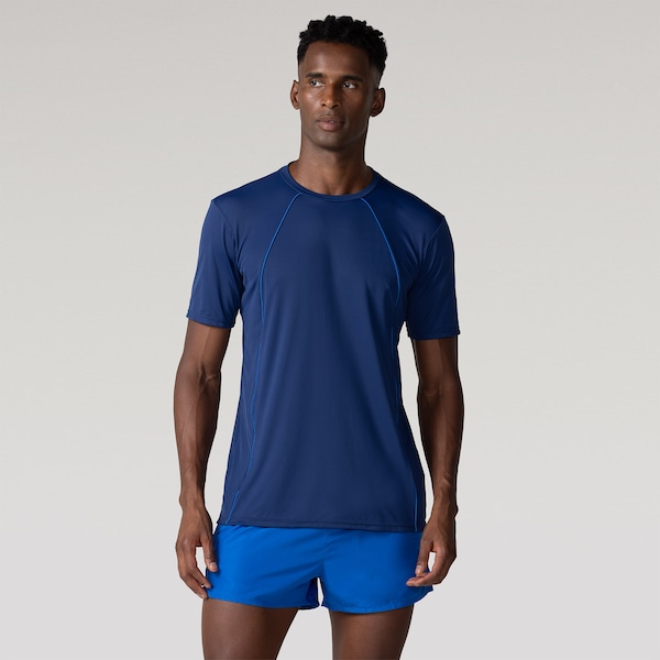 Camiseta Masculina Oxer Manga Curta Compressão | Cor: AZUL ESCURO | Tamanho: P