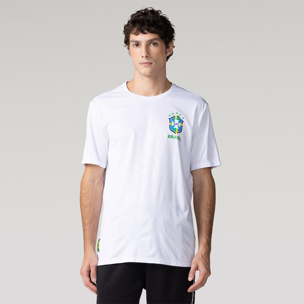 Camiseta da Seleção do Brasil CBF Masculina | Cor: BRANCO | Tamanho: P