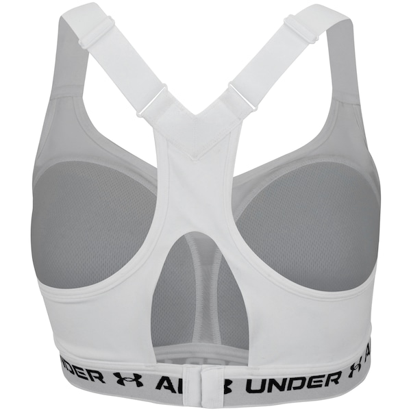 Vista 3 Top Fitness com Bojo Under Armour Alta Sustentação High Crossback Adulto PRETO/BRANCO Under Armour PRETO/BRANCO