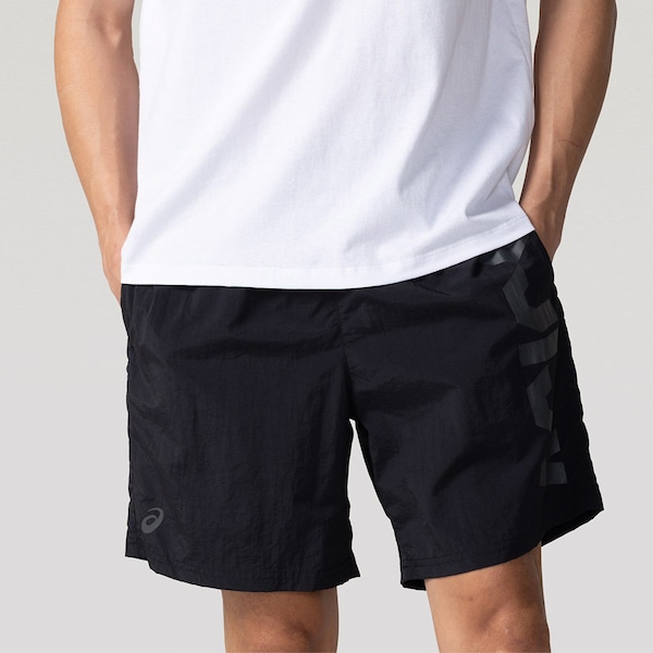 Bermuda Masculina ASICS Logo Estourado | Cor: PRETO | Tamanho: G