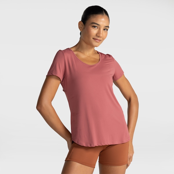 Camiseta Feminina Vestem Manga Curta Paris Dry Fit | Cor: ROSA ESCURO | Tamanho: M