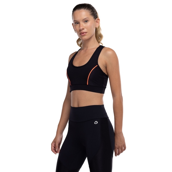 Top Fitness com Bojo Removível Vestem Média Sustentação Marta Adulto