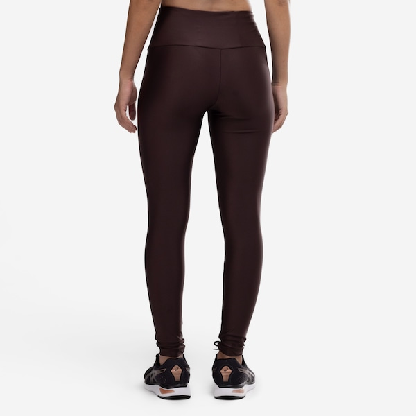 Vista 3 Calça Legging Feminina ASICS Brilho Cós Alto Média Compressão MARROM ESCURO ASICS MARROM ESCURO