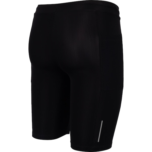 Vista 3 Bermuda ASICS Compressão PWR Refletiva Bolso Externo Masculina PRETO ASICS PRETO