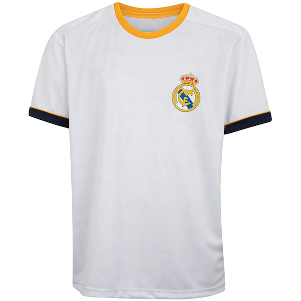 Vista 2 Camiseta do Real Madrid Braziline Juvenil Coroa BRANCO braziline BRANCO