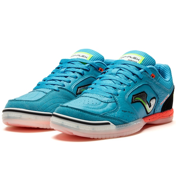 Vista 3 Chuteira Futsal Joma Top Flex Adulto AZUL Joma AZUL