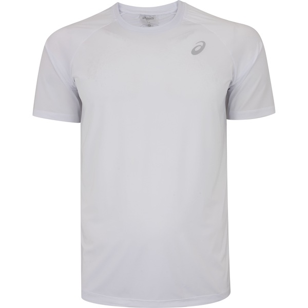 Camiseta Masculina ASICS Manga Curta Emblema Racket UV 50 Anti-Odor