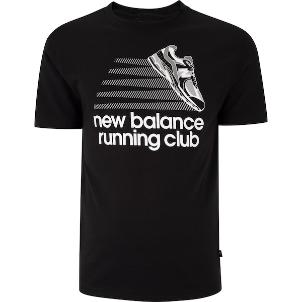 Camiseta Masculina New Balance Manga Curta Athletics Running Club