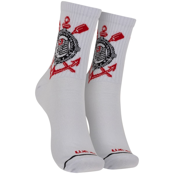 Meia Cano Alto do Corinthians Rikam Tamanho 38-43 Adulto