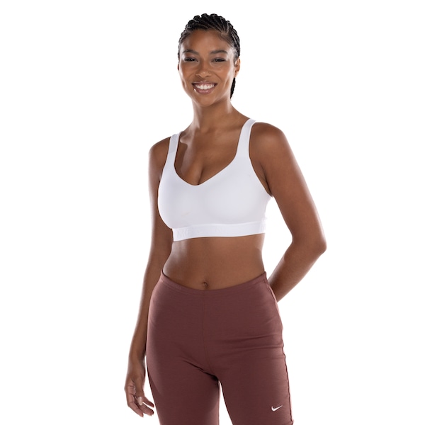Top Fitness com Bojo Nike Alta Sustentação Dri-fit Indy Adulto