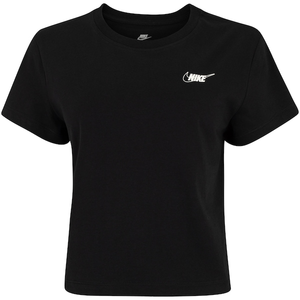 Camiseta Feminina Nike Manga Curta Sportswear Club | Cor: PRETO | Tamanho: P