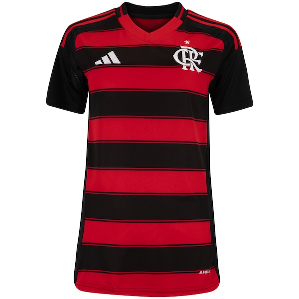 Camisa do Flamengo I 25 adidas Feminina Torcedora