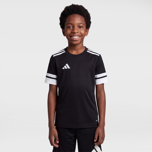 Camiseta Infantil adidas Manga Curta Squadra 25 | Cor: PRETO | Tamanho: 8