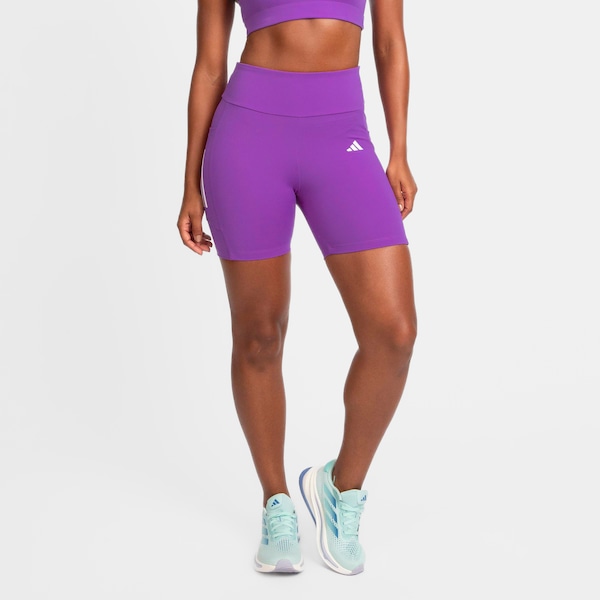 Vista 3 Bermuda Feminina adidas 3 Listras com Bolso ROXO Adidas ROXO