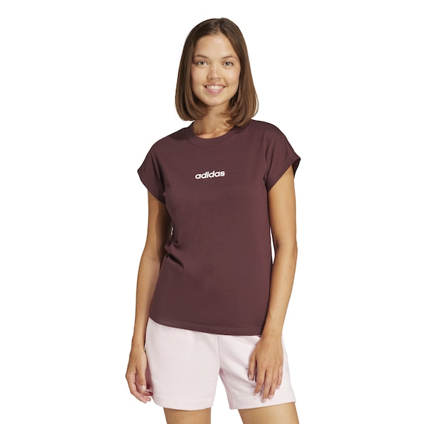 Camiseta Feminina adidas Manga Curta Logo Linear