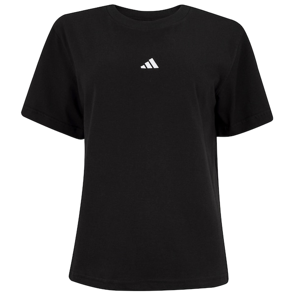 Vista 2 Camiseta Feminina adidas Small Logo BRANCO/PRETO Adidas BRANCO/PRETO