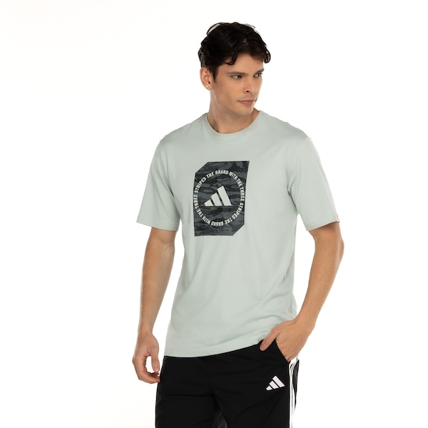 Camiseta Masculina adidas Manga Curta Grafica Camo