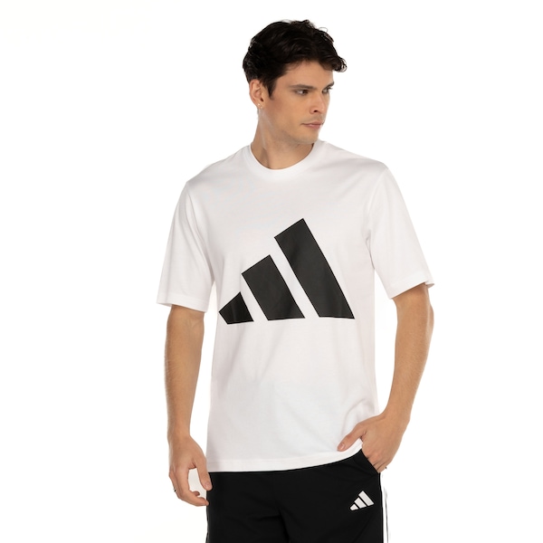 Vista 2 Camiseta Masculina adidas Manga Curta Big Logo ROSA ESCURO Adidas ROSA ESCURO
