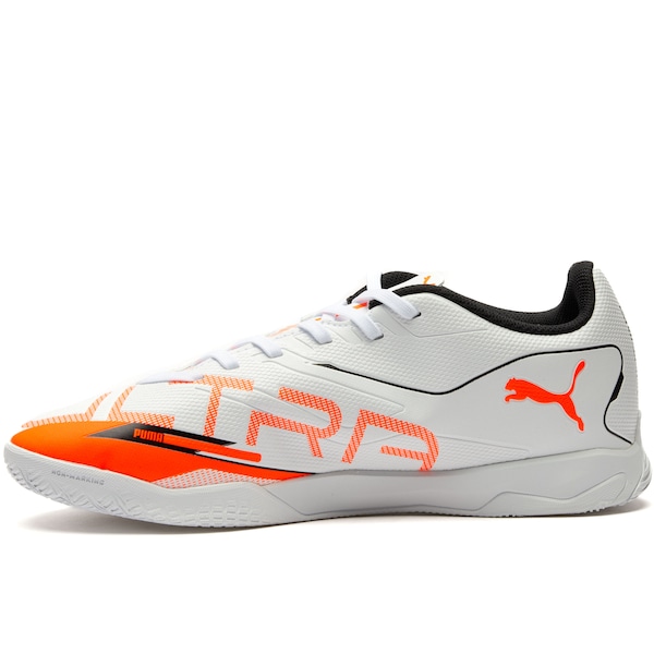Vista 2 Chuteira Futsal Puma Ultra 5 Play Adulto BRANCO/PRETO Puma BRANCO/PRETO