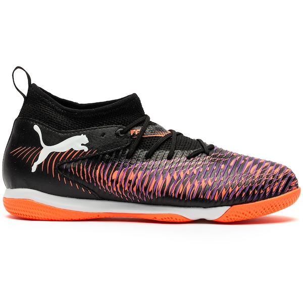 Vista 2 Chuteira Futsal Puma Future 8 Match Mid Júnior PRETO Puma PRETO