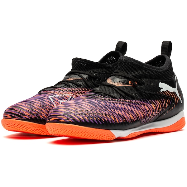 Vista 3 Chuteira Futsal Puma Future 8 Match Mid Júnior PRETO Puma PRETO